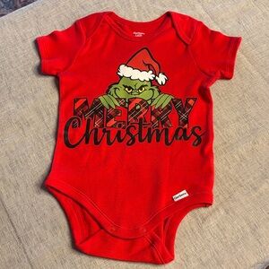 Gerber Red Grinch Christmas Bodysuit